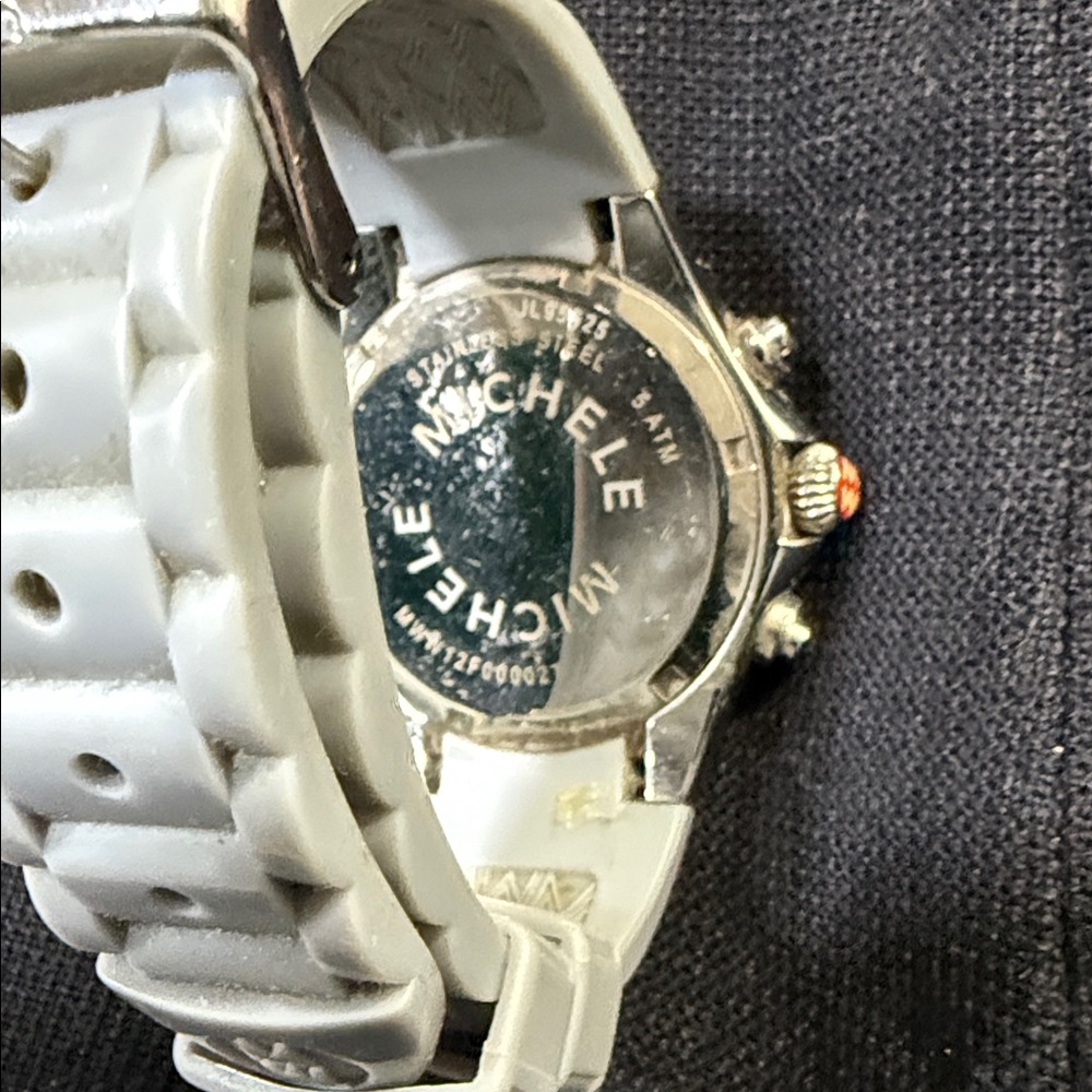 Michele Women's Silver and White Watch-Authentic! - Picture 3 of 4